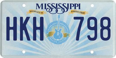 MS license plate HKH798
