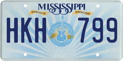 MS license plate HKH799