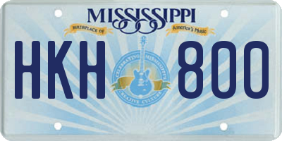 MS license plate HKH800