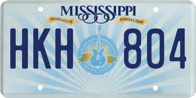 MS license plate HKH804