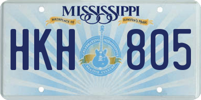 MS license plate HKH805