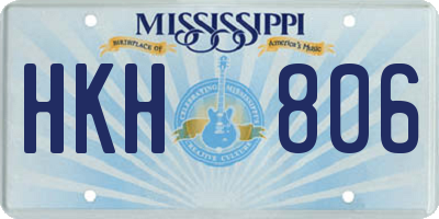 MS license plate HKH806