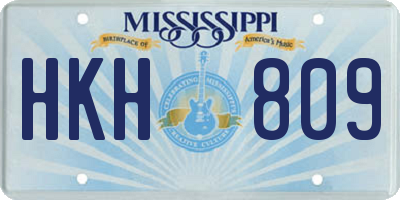 MS license plate HKH809