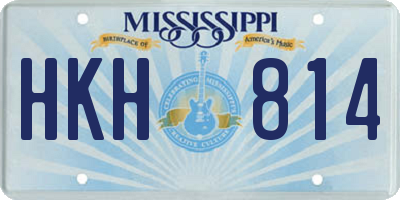 MS license plate HKH814