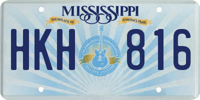 MS license plate HKH816