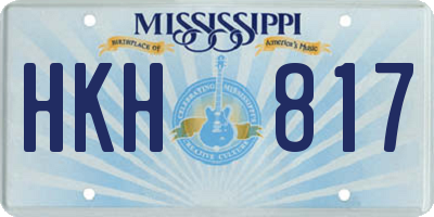 MS license plate HKH817