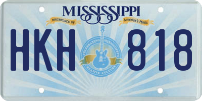 MS license plate HKH818