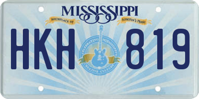 MS license plate HKH819