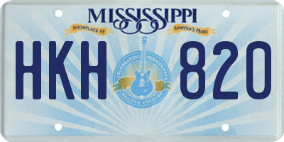 MS license plate HKH820