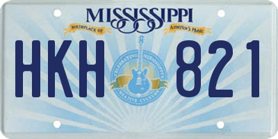 MS license plate HKH821