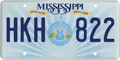 MS license plate HKH822