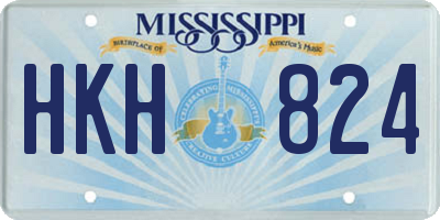 MS license plate HKH824