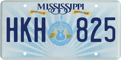 MS license plate HKH825