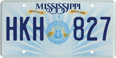 MS license plate HKH827