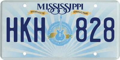 MS license plate HKH828
