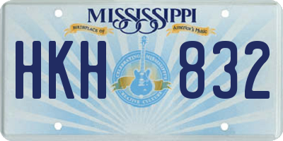 MS license plate HKH832