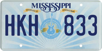 MS license plate HKH833
