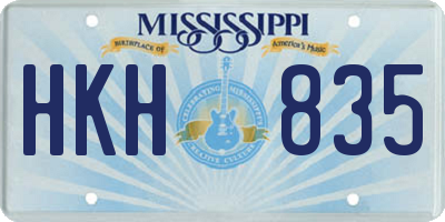 MS license plate HKH835