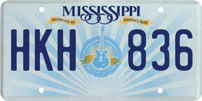 MS license plate HKH836