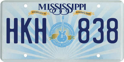 MS license plate HKH838