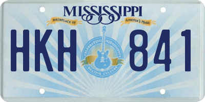 MS license plate HKH841