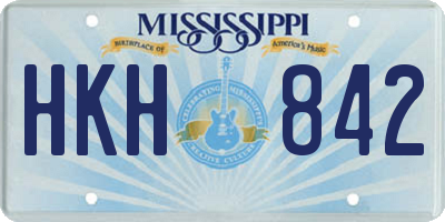 MS license plate HKH842