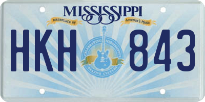 MS license plate HKH843