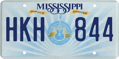 MS license plate HKH844