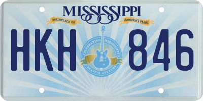 MS license plate HKH846