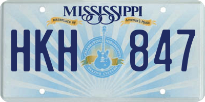 MS license plate HKH847