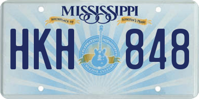 MS license plate HKH848