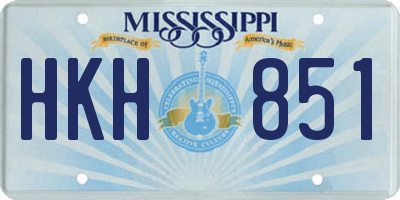 MS license plate HKH851