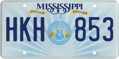 MS license plate HKH853