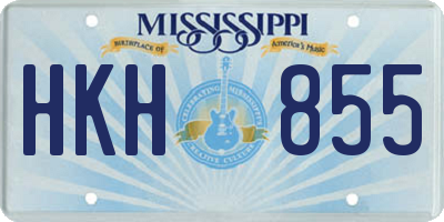 MS license plate HKH855