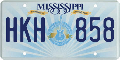 MS license plate HKH858