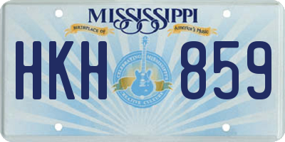 MS license plate HKH859