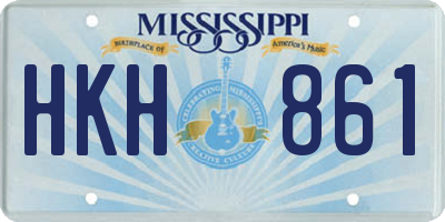 MS license plate HKH861