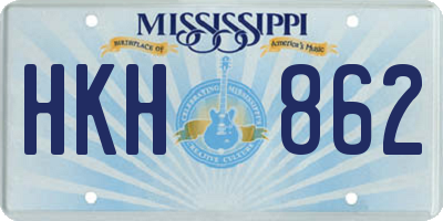 MS license plate HKH862