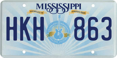 MS license plate HKH863