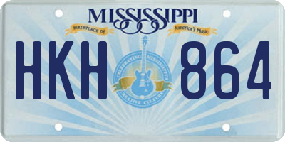MS license plate HKH864