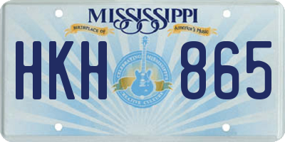 MS license plate HKH865