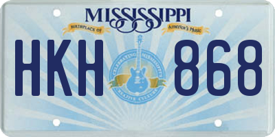 MS license plate HKH868