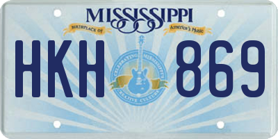 MS license plate HKH869