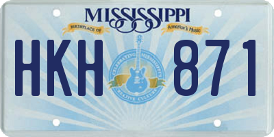 MS license plate HKH871
