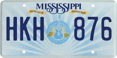 MS license plate HKH876