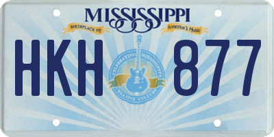 MS license plate HKH877