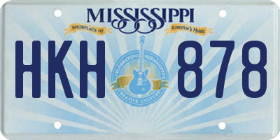 MS license plate HKH878