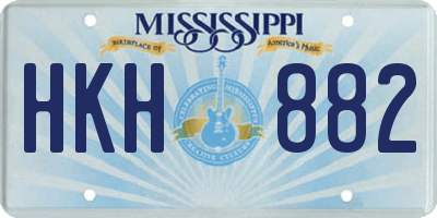 MS license plate HKH882