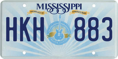 MS license plate HKH883