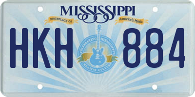 MS license plate HKH884